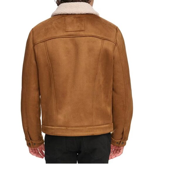 Levi's® Sherpa Sherpa Zip Front Trucker Jacket - Brown - Picture 3 of 10